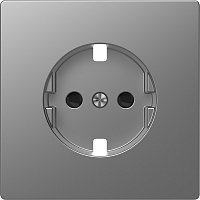 Лицевая панель Schneider Electric Merten D-Life для 1-м. розетки 220Вт сталь